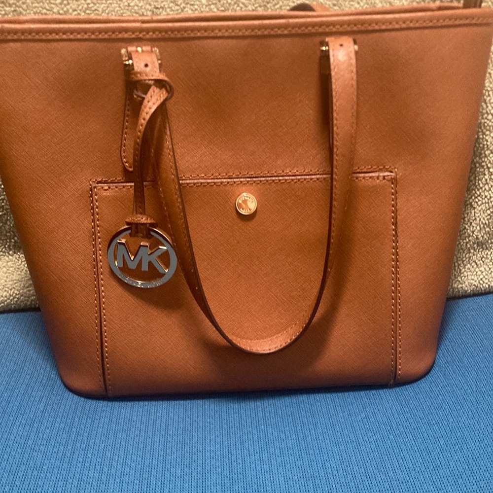 Michael Kors brown leather tote